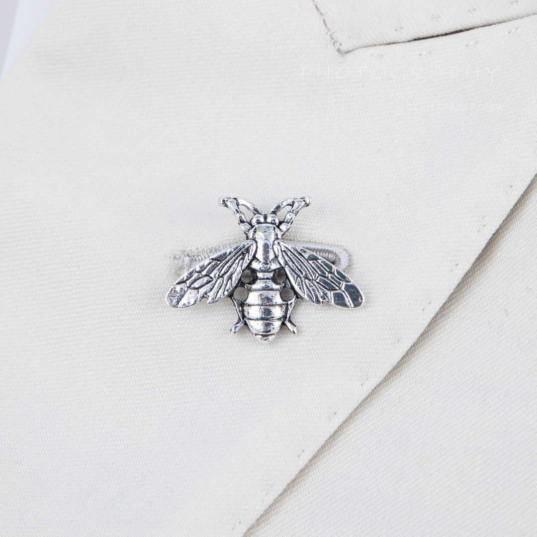 Silver Bee Lapel Pin
