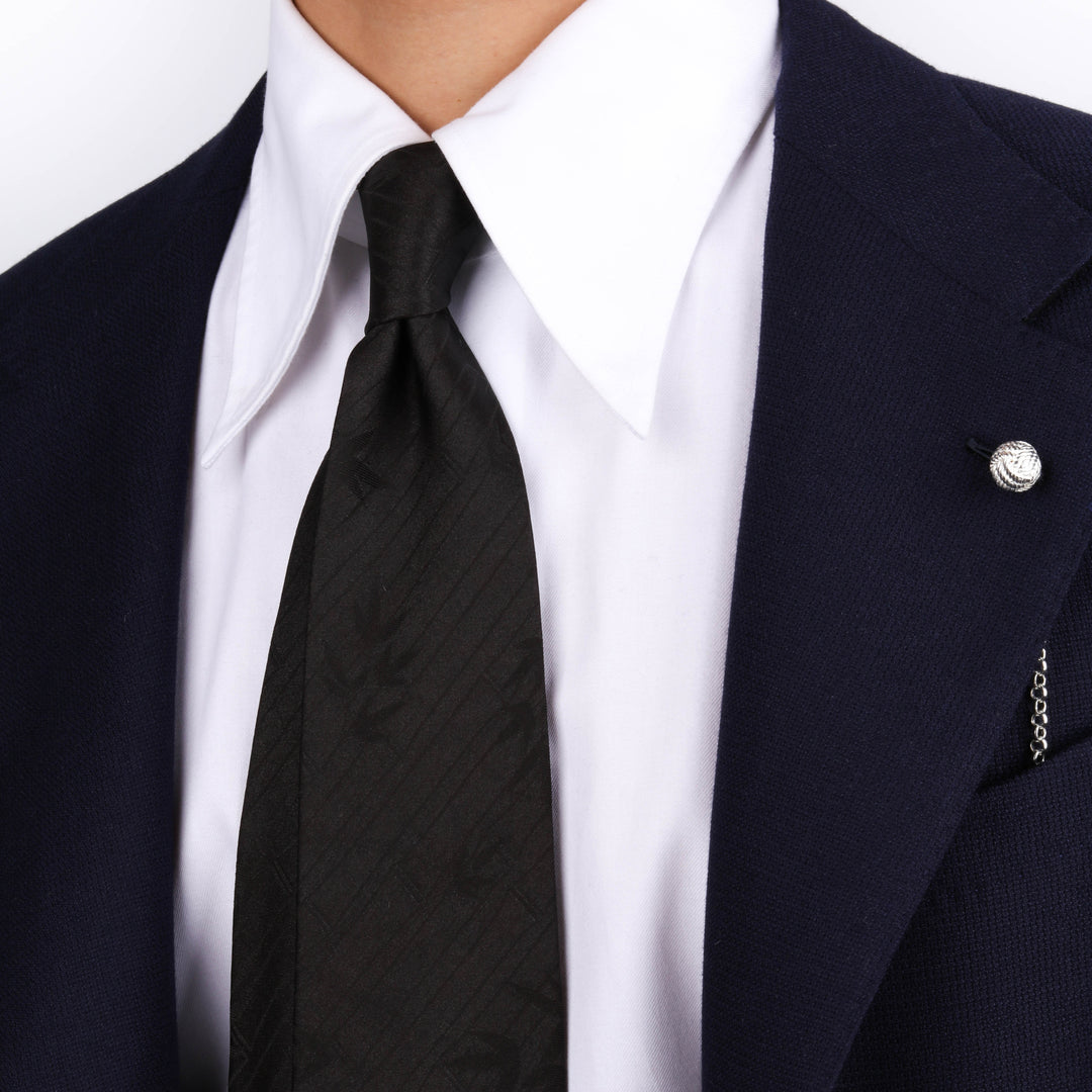 Handmade Black Tie – 100% Silk