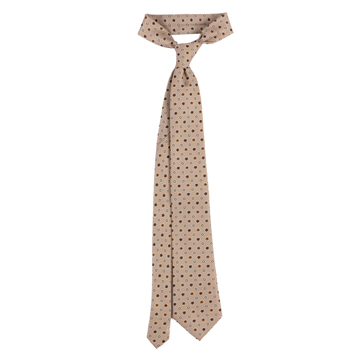 Floral Tie – Sand & Amber