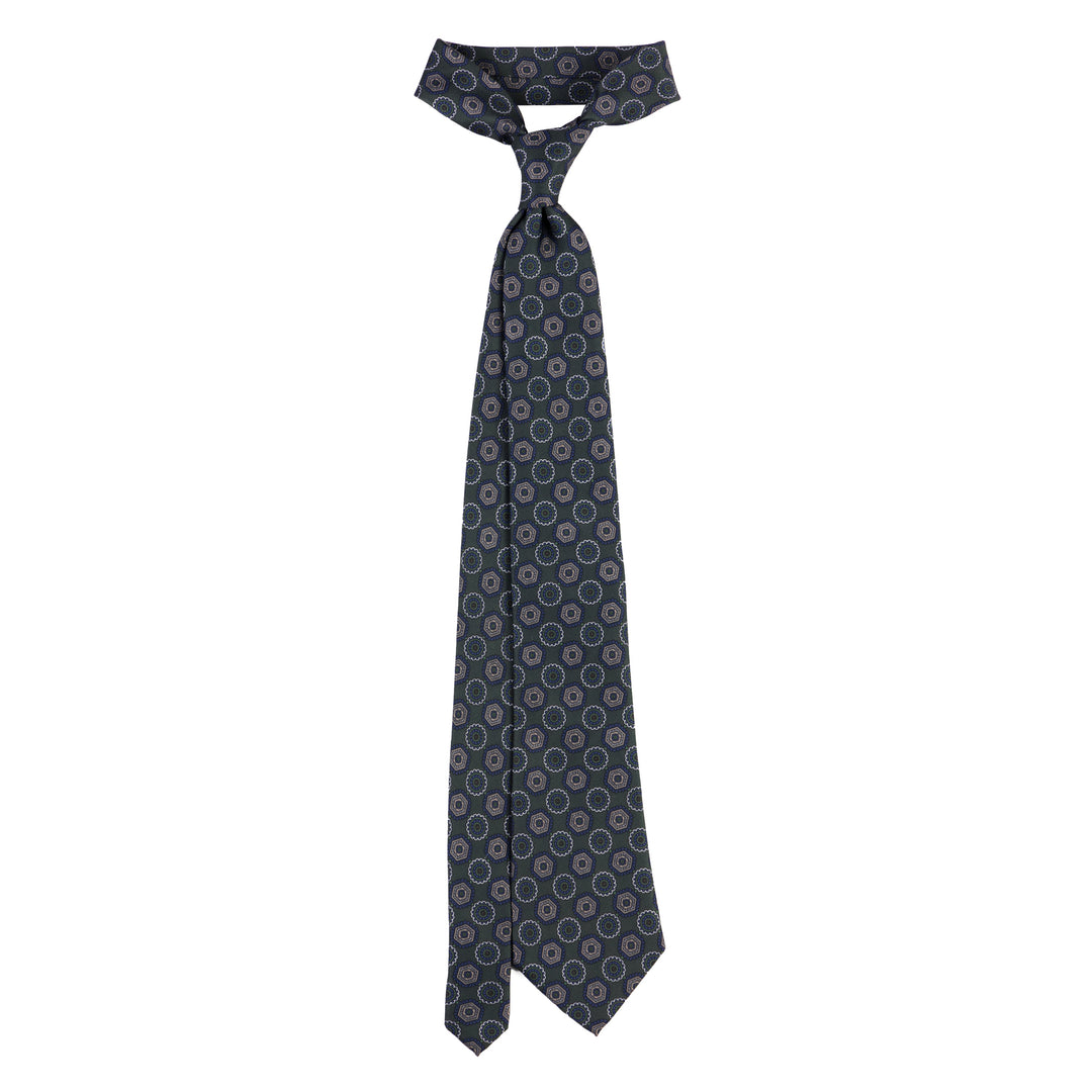 Medallion Tie – Midnight Blue & Red