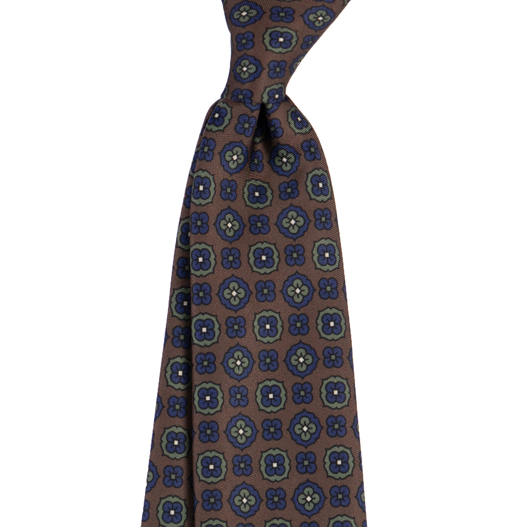 Vintage Tile Tie – Bronze & Navy