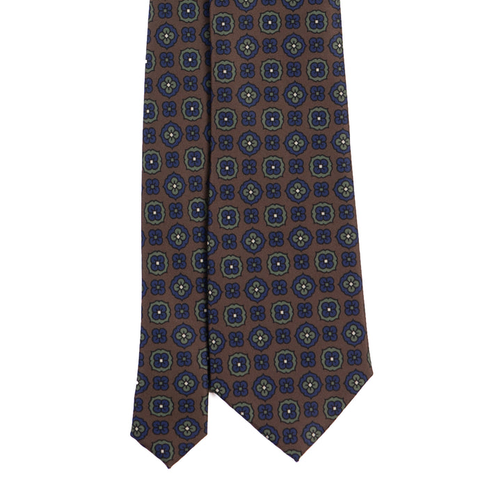 Vintage Tile Tie – Bronze & Navy