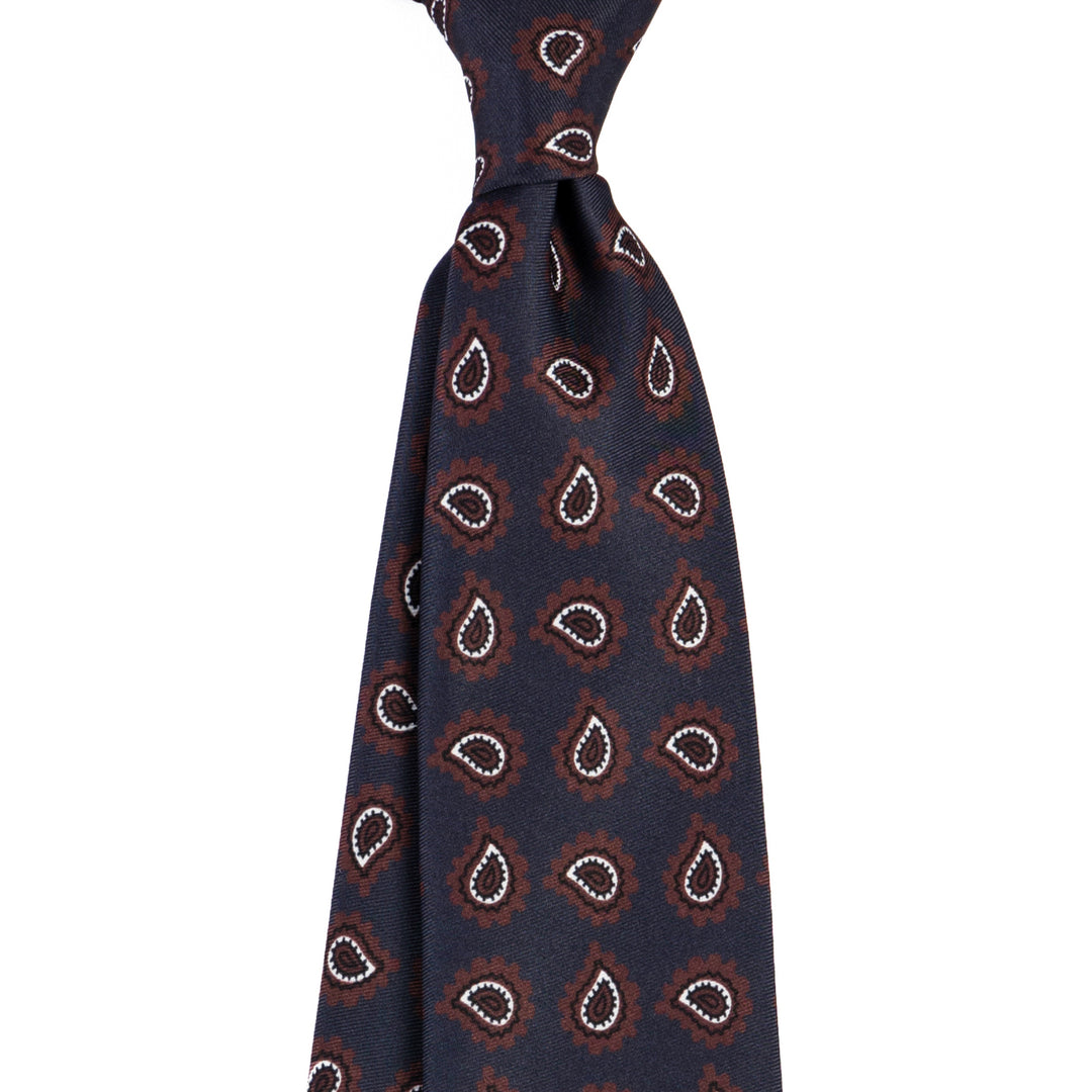 Pattern Tie – Navy & Copper