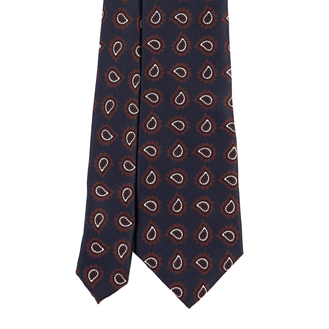 Pattern Tie – Navy & Copper