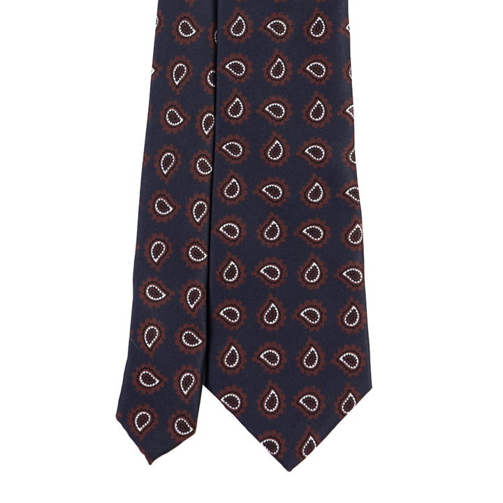 Pattern Tie – Navy & Copper