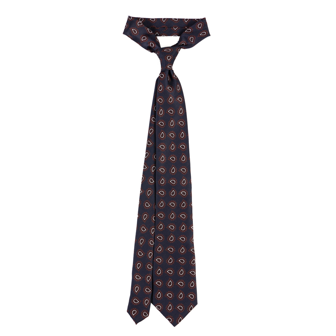 Pattern Tie – Navy & Copper