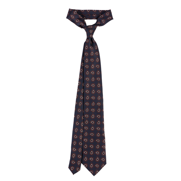 Pattern Tie – Navy & Copper
